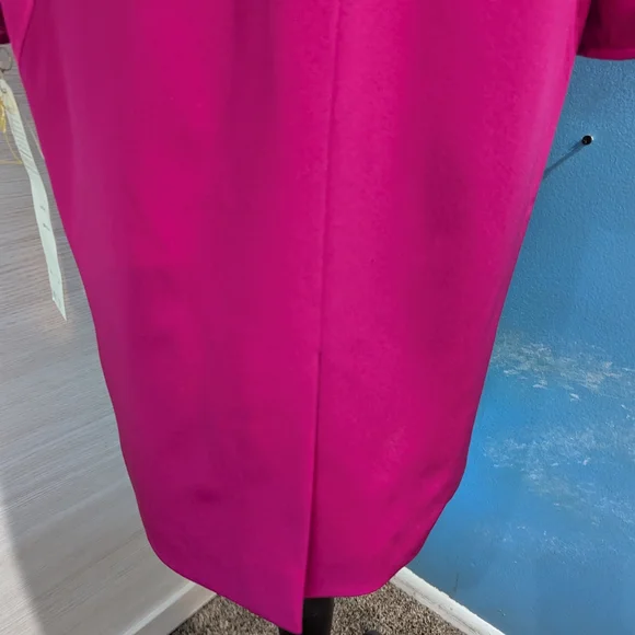STARINGTON Vintage Pink Sheath Dress Long Sleeve Crew Neck, size 8, 100% silk - Picture 8 of 12